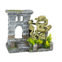 VA-15223 Vadigran Puerta del dragón, tamaño 21,5 x 11 x 18,5 cm. decoración del acuario. Ruine
