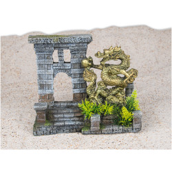 Porta do dragão, tamanho 21,5 x 11 x 18,5 cm. decoração de aquário. VA-15223 Ruine