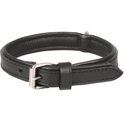 Flamingo Pet Products ARIZONA black leather collar. Size XS/S 23-27 cm. for dog. Collier