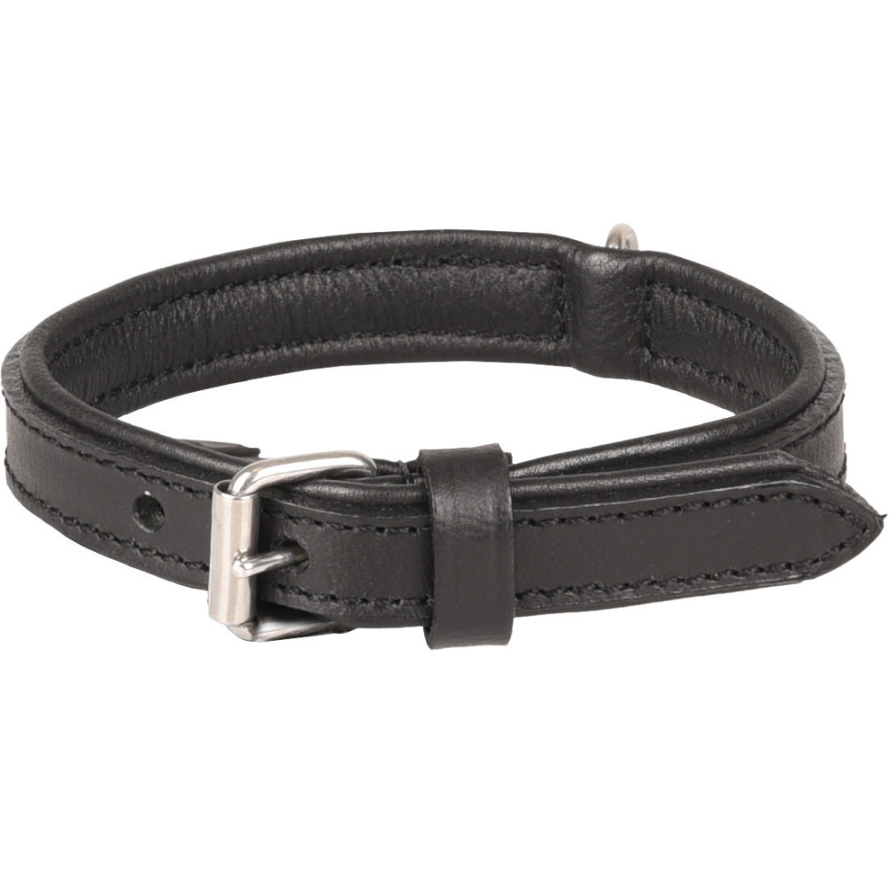 ARIZONA coleira de couro preto tamanho XS/S pescoço 23-27 cm para cães FL-520033 Colar