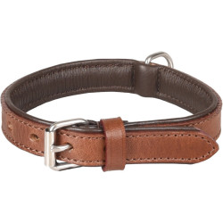 Flamingo Pet Products Brown ARIZONA Leather Collar. Size S 26-32 cm. for dog. Collier