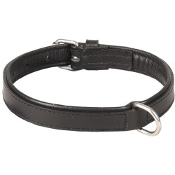ARIZONA zwart lederen halsband maat S/M 30-37 cm voor honden Flamingo FL-520035 Halsketting