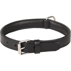 ARIZONA coleira de couro preto tamanho L para cães 40-46 cm pescoço FL-520037 Colar