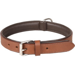 Flamingo Pet Products ARIZONA brown leather collar. Size L/XL 42-51 cm. for dog. Collier