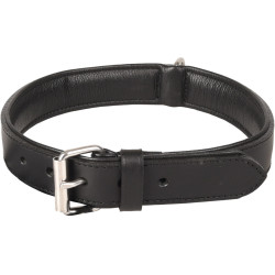 Flamingo Pet Products ARIZONA black leather collar. size XL 45-55 cm. for dog. Collier