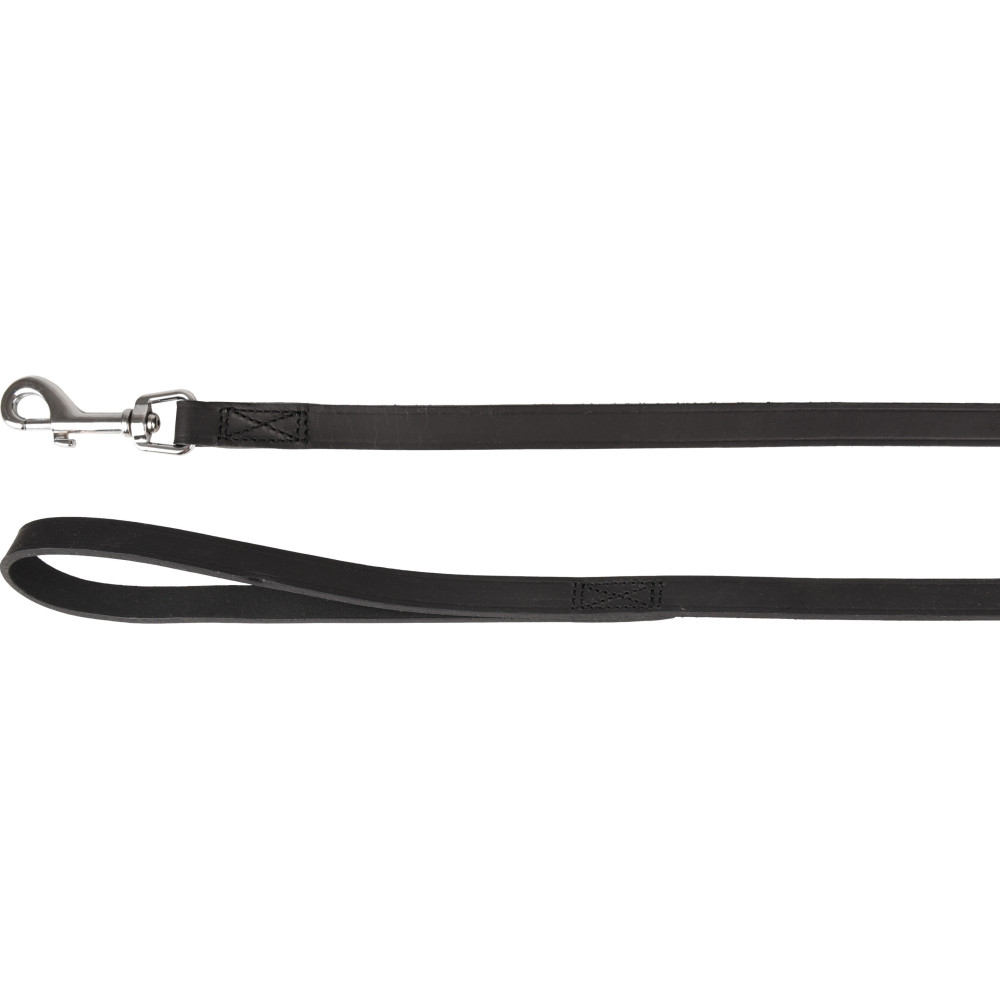 Flamingo Pet Products RONDO black sewn leash .130 cm x 16 mm. for dog dog leash
