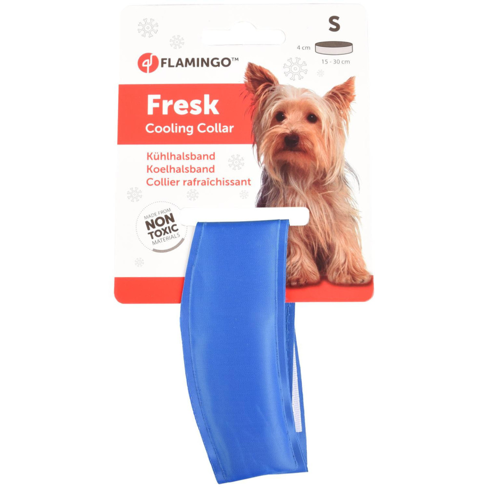 FL-518007 Flamingo Collar refrigerante S ajustable de 16 a 22 cm alrededor del cuello para perros. Refrescante