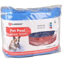 Flamingo Pool ø 160 x 30 cm DOGGY SPLASH blue for dog Dog pool