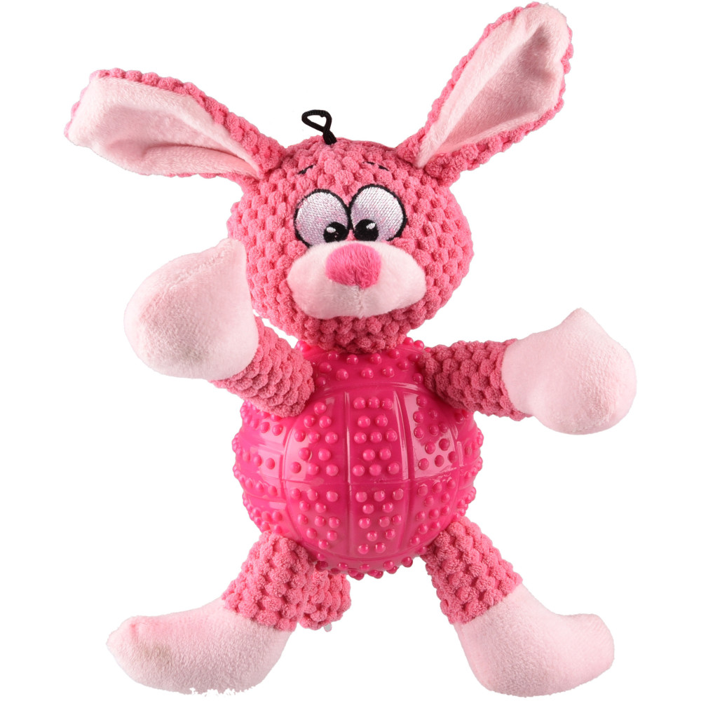 Flamingo Dog toy. Pink BESS rabbit. length 28 cm approx. Chew toys for dogs