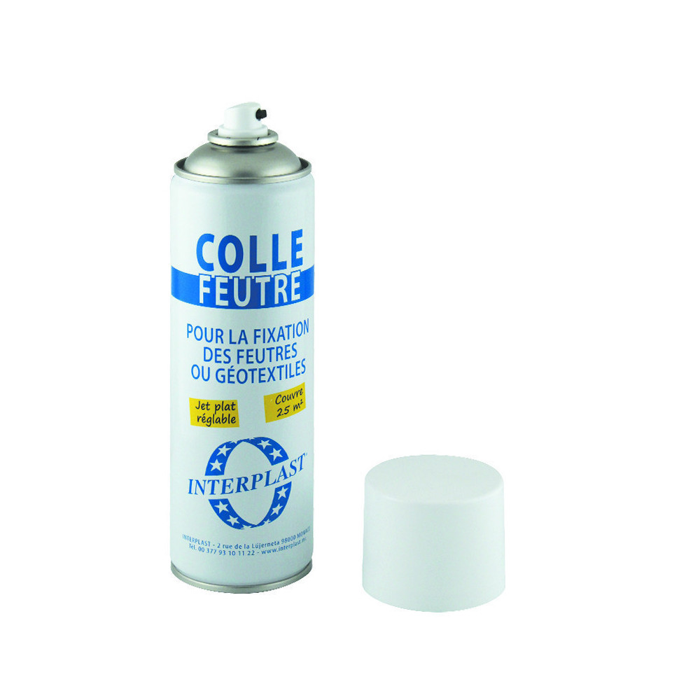 Interplast Colla spray spray per feltro o geotessile per piscine 500ML. SCOLGBOMB Fodera della piscina