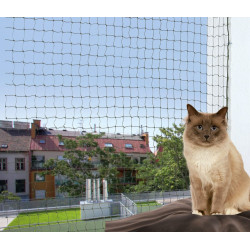 Beschermend net, versterkt. 2* 1,5 m olijfgroen. voor katten. Trixie TR-44291 Beveiliging