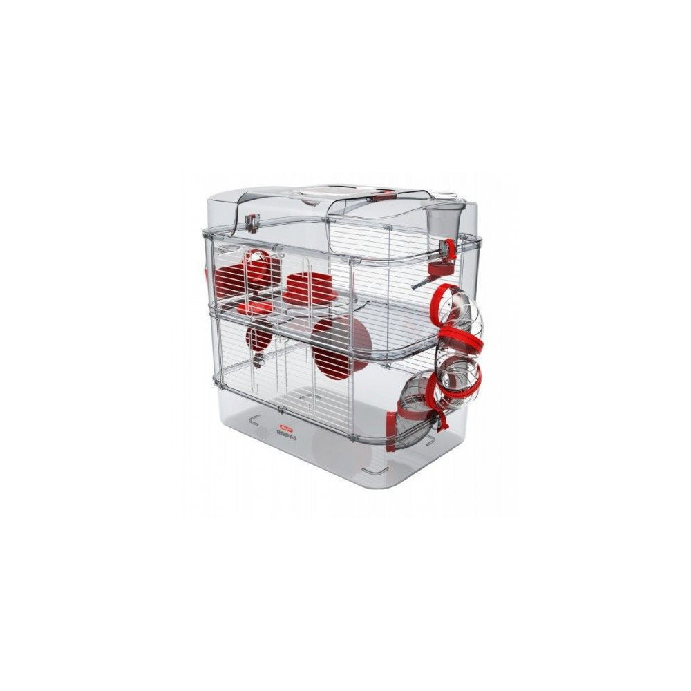 zolux Cage Duo rody3. colore granatina. dimensioni 41 x 27 x 40,5 cm H. per roditore ZO-206019 Gabbia
