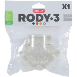 zolux Rody Y-tube grey transparent size ø 5 cm for rodents Tubes and tunnels