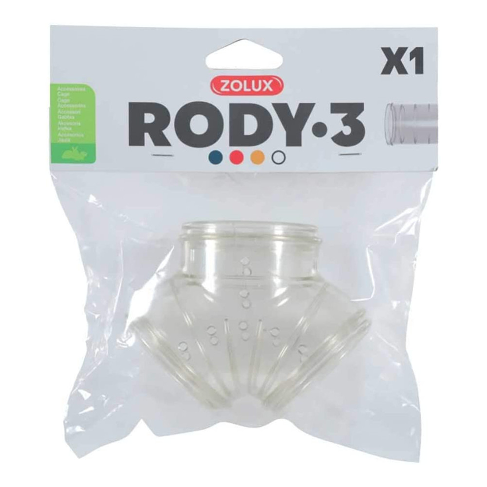 Rody Y-buis grijs transparant maat ø 5 cm voor knaagdieren zolux ZO-206029 Buizen en tunnels