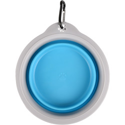 Flamingo Pet Products BUBO carrying bowl 375 ml. for dogs. colour blue/grey. Bowl, travel bowl