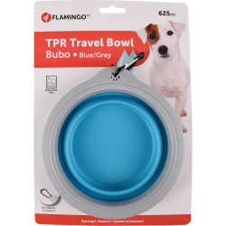 FL-520311 Flamingo BUBO 625 ml cuenco para perros. color azul/gris. Tazón, tazón de viaje