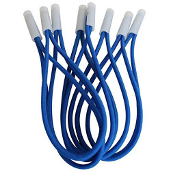 Jardiboutique Pack of 10 blue 26 cm bungee cords for swimming pool covers tarpaulin accessory