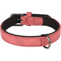 Flamingo Pet Products Collar size M 31-39 cm in imitation leather and neoprene DELU, red color for dog Necklace
