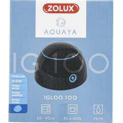zolux Pompe à air igloo 100 noir puissance 1.8 W débit max 96 L/H - aquarium Pompes à air