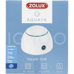 Pompe à air igloo 100 blanc puissance 1.8 W débit max 96 L/H. pour aquarium. ZO-320750 zolux
