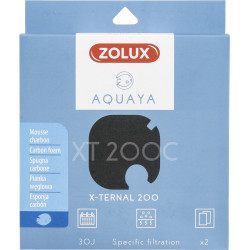 zolux Filtro per pompa x-terna 200, filtro XT 200 C schiuma di carbonio x2. per acquario. ZO-330243 Supporti filtranti, acces...