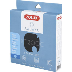zolux Filtre pour pompe x-ternal 200, filtre XT 200 C mousse charbon x2 pour aquarium. Masses filtrantes, accessoires
