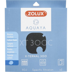 Filter voor pomp x-ternal 300, filter XT 300 C schuimkoolstof x 2. voor aquarium. zolux ZO-330248 Filtermedia, accessoires