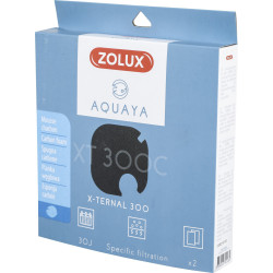 Filter voor pomp x-ternal 300, filter XT 300 C schuimkoolstof x 2. voor aquarium. zolux ZO-330248 Filtermedia, toebehoren