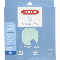 Filtre pour pompe x-ternal 300, filtre XT 300 D mousse anti-algues x 2. pour aquarium. ZO-330250 zolux