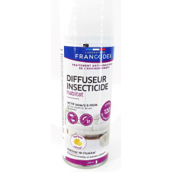 Francodex Diffuseur insecticide habitat 200 ml(120m²) parfum citron traitement antiparasitaire de l'environnement. Antiparasi...