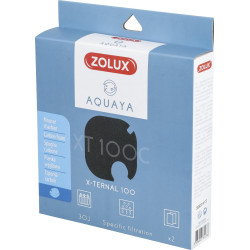 zolux Filter für Pumpe x-ternal 100, Filter XT 100 C Schaumstoffkohle x 2. für Aquarium. ZO-330238 Filtermassen, Zubehör