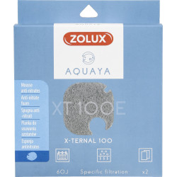 Filter voor pomp x-ternal 100, filter XT 100 E anti-nitraatschuim x 2. voor aquarium. zolux ZO-330239 Filtermedia, toebehoren
