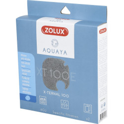 Filter voor pomp x-ternal 100, filter XT 100 E anti-nitraatschuim x 2. voor aquarium. zolux ZO-330239 Filtermedia, toebehoren