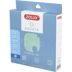 zolux Filter für Pumpe x-ternal 100, Filter XT 100 D Anti-Algenschaum x 2. für Aquarium. ZO-330240 Filtermassen, Zubehör