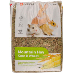 Flamingo Pet Products Mountain hay with corn and wheat weight 500 g for rodents Rodent hay