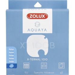 Filter voor pomp x-ternal 100, filter XT 100 B perlon x 2. voor aquarium. zolux ZO-330236 Filtermedia, toebehoren