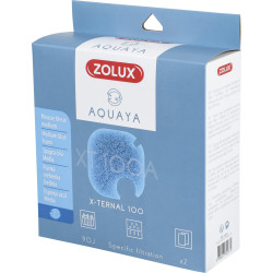 Filter voor pomp x-ternal 100, filter XT 100 A blauw schuim medium x2. voor aquarium. zolux ZO-330237 Filtermedia, toebehoren