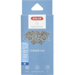 zolux Filtre pour pompe corner 160, filtre CO 160 E mousse anti-nitrates x 2 pour aquarium Masses filtrantes, accessoires