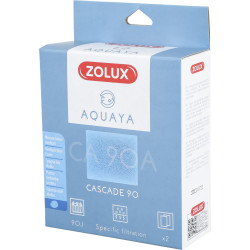 ZO-330205 zolux Filtro para la bomba de cascada 90, CA 90 Un filtro de espuma azul medio x2. para el acuario. Medios filtrant...