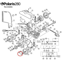 Zodiac Wheel screw plastic Polaris 280 ref -W7230222 c 55 Robot part