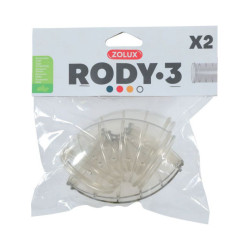 zolux 2 Tubes Elbow Rody transparent grey. size ø 5 cm . for rodents. Tubes and tunnels