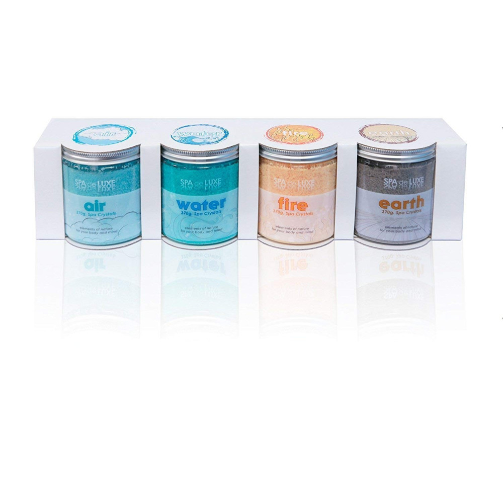 SC-AQN-500-0028 AquaFinesse Juego de 4 frascos de cristales perfumados para balnearios Fragancia SPA