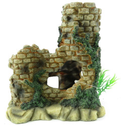 Stenen torens in ruïnes. 16 x 9 x 16 cm. aquarium decoratie. Flamingo Pet Products FL-410195 Ruine