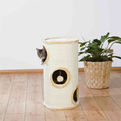 Cat Tree - Cat Tower Samuel. ø 37 cm x 70 cm de altura. cor bege. para gato. TR-4330 Árvore do gato