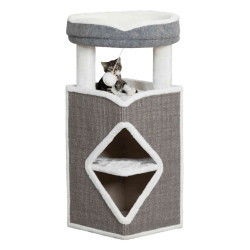 Trixie Albero per gatti a torre Arma 38 x 38 x 98 cm di altezza in grigio e bianco. TR-44427 Albero per gatti