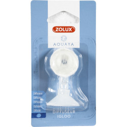 zolux Diffusore d'aria igloo regolabile con ventosa e schiuma . per acquario. ZO-321315 pietra d'aria