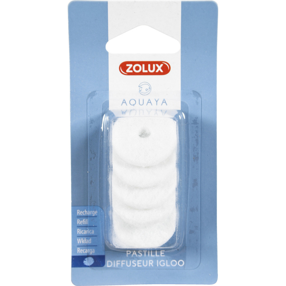 zolux 5 spare pellets for Igloo Air Diffuser for aquarium. Air Pumps