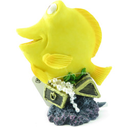 Peixe amarelo Leto. tamanho 9 X 5 X 11 cm. decoração de aquário. FL-410225 Decoração e outros