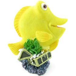 Peixe amarelo Leto. tamanho 9 X 5 X 11 cm. decoração de aquário. FL-410225 Decoração e outros