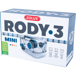 zolux Gabbia Mini rody3. colore Blu. dimensioni 33 x 21 x 18 cm H. per roditore. ZO-206013 Gabbia